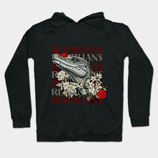 Reptilians alligator flowers cocodrile Hoodie